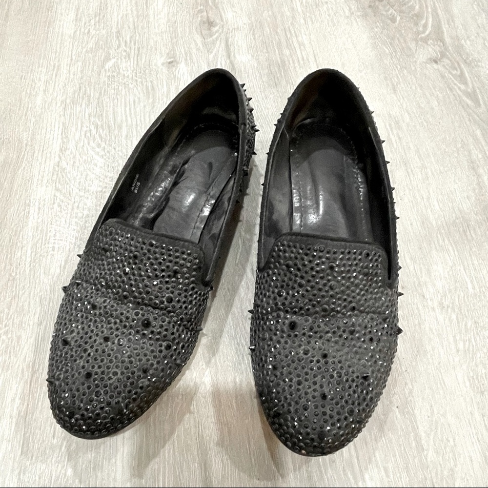 No name, studded black flats